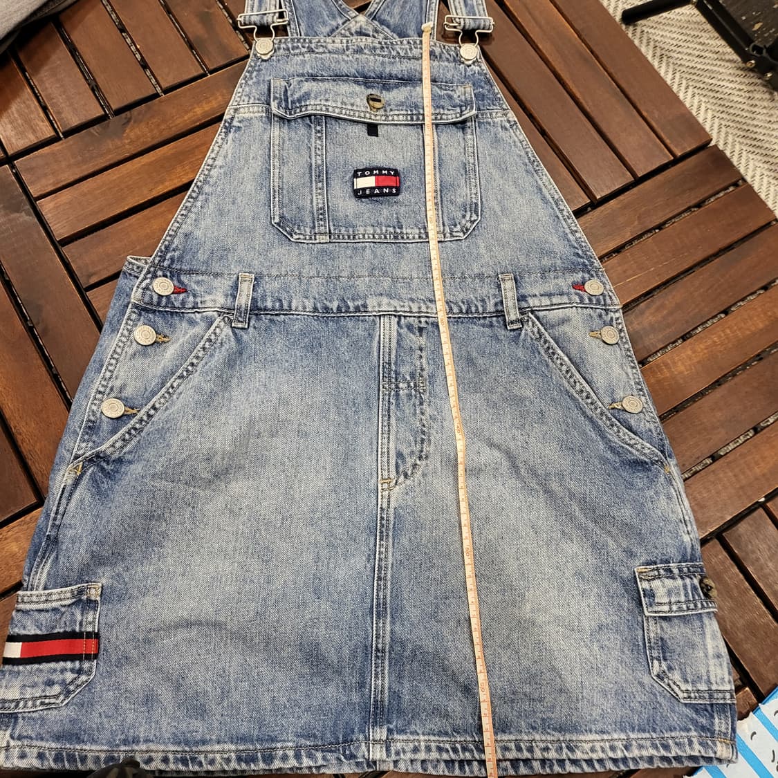 타미진스 데님 멜빵 치마 (M) 상품이미지9