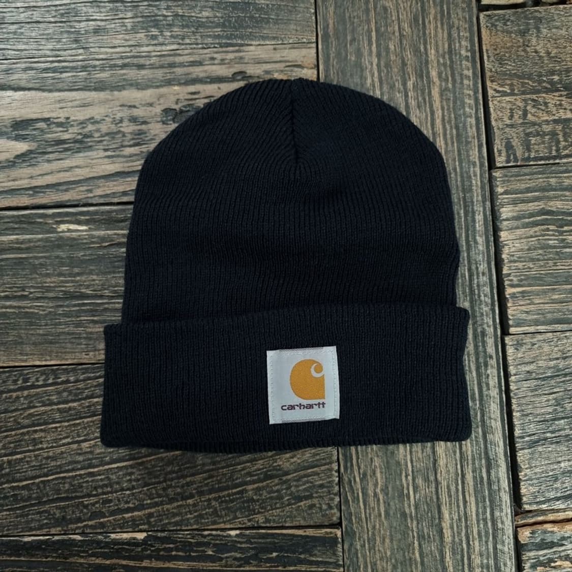 칼하트 로고 패치 비니 블랙 M19646 상품이미지2
