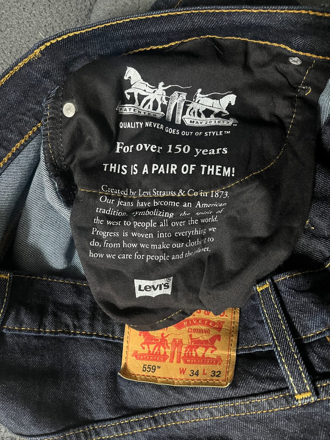 [34] 리바이스 559 생지 릴렉스 스트레이트 데님 상품이미지4