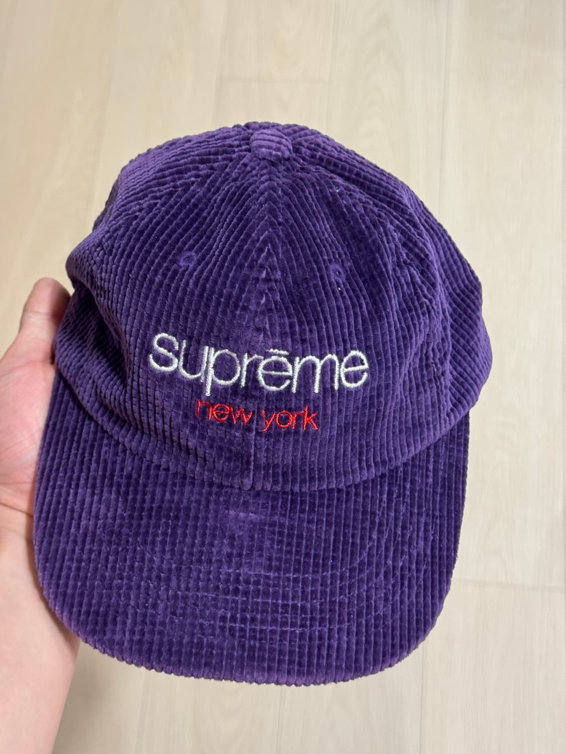 슈프림 코듀로이 캡 (퍼플,보라) 상품이미지1