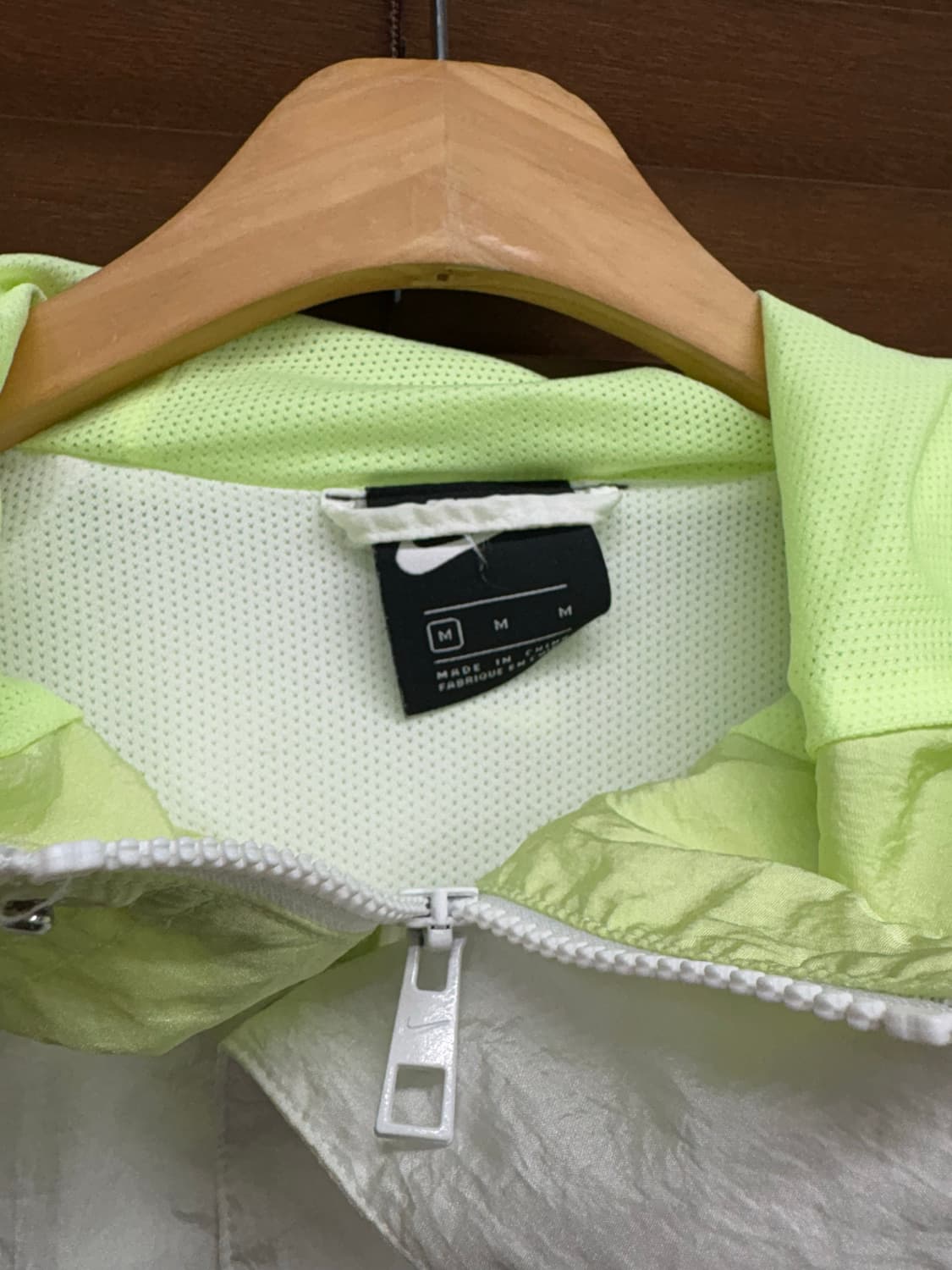 나이키 화이트 라임 더블스우시 나일론 아노락 바람막이 상품이미지5