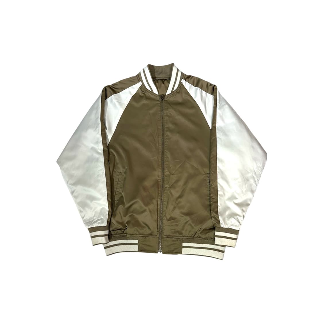 일본 빈티지 카키 화이트 리버시블 자켓  상품이미지9