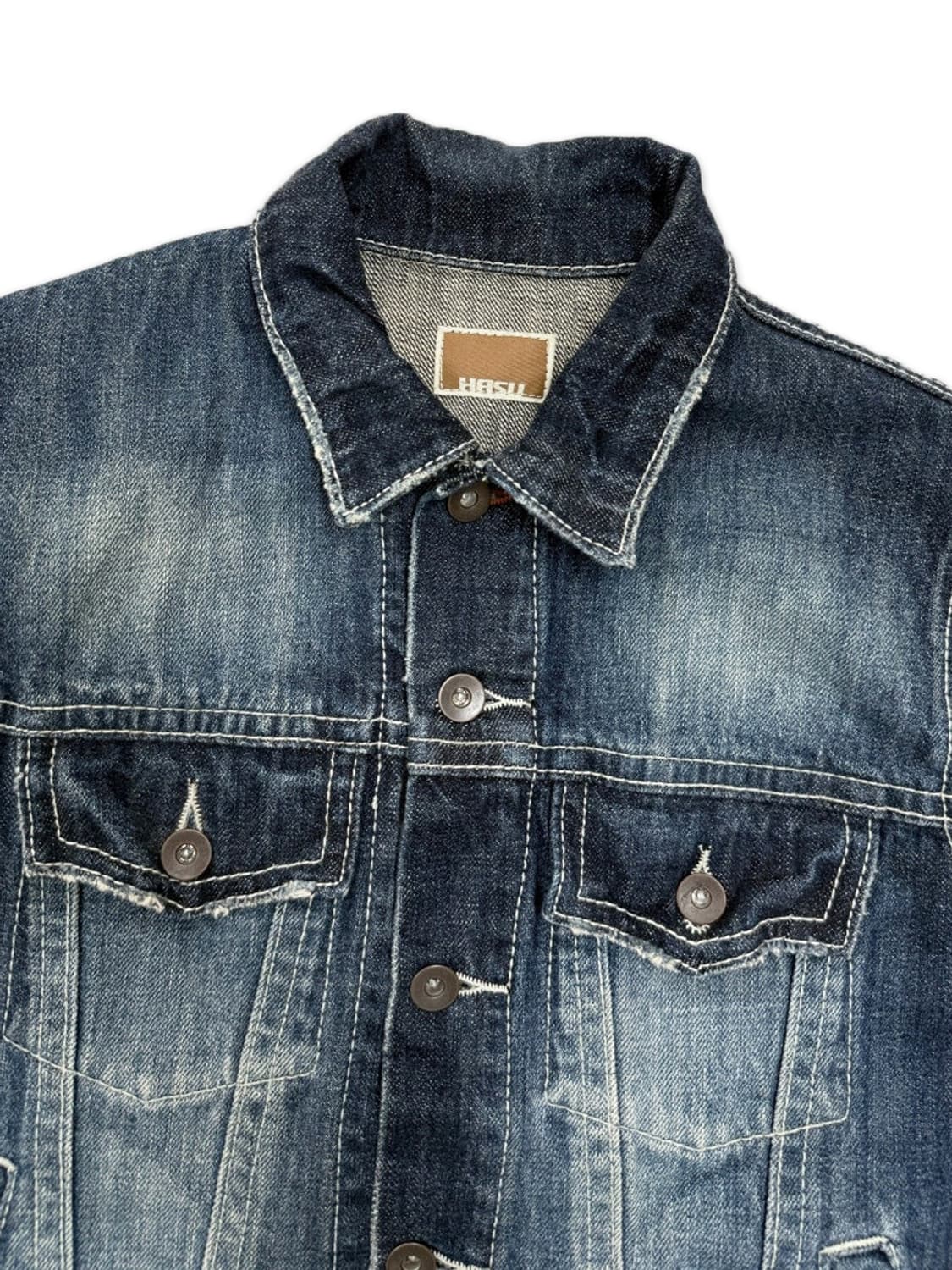 빈티지 라인 데님 자켓 상품이미지3