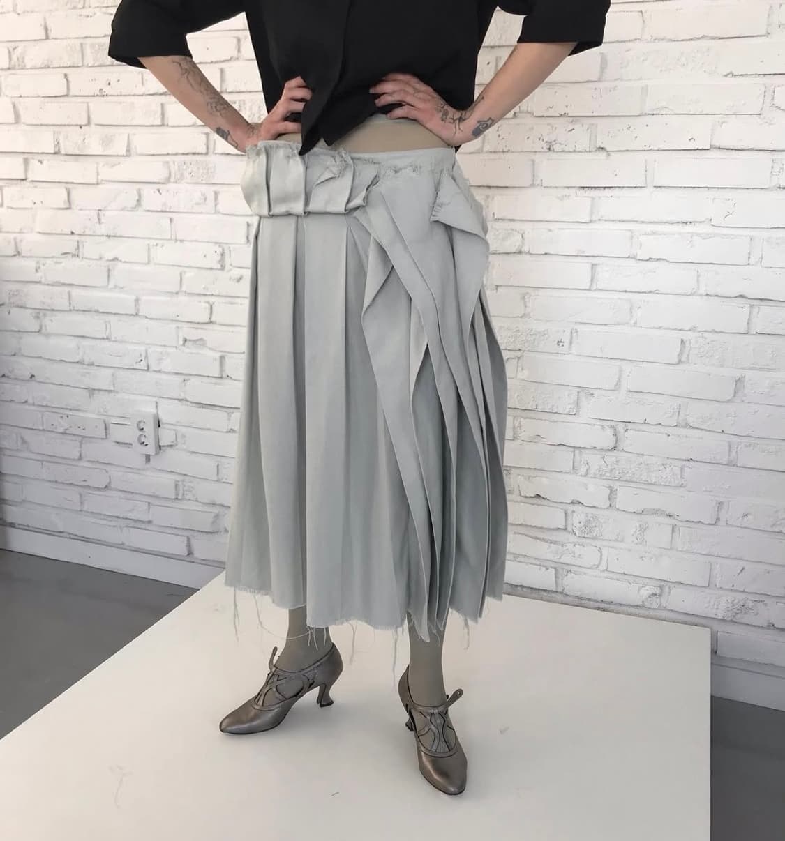 Eonts offbeat pleats skirt mint 3  상품이미지2