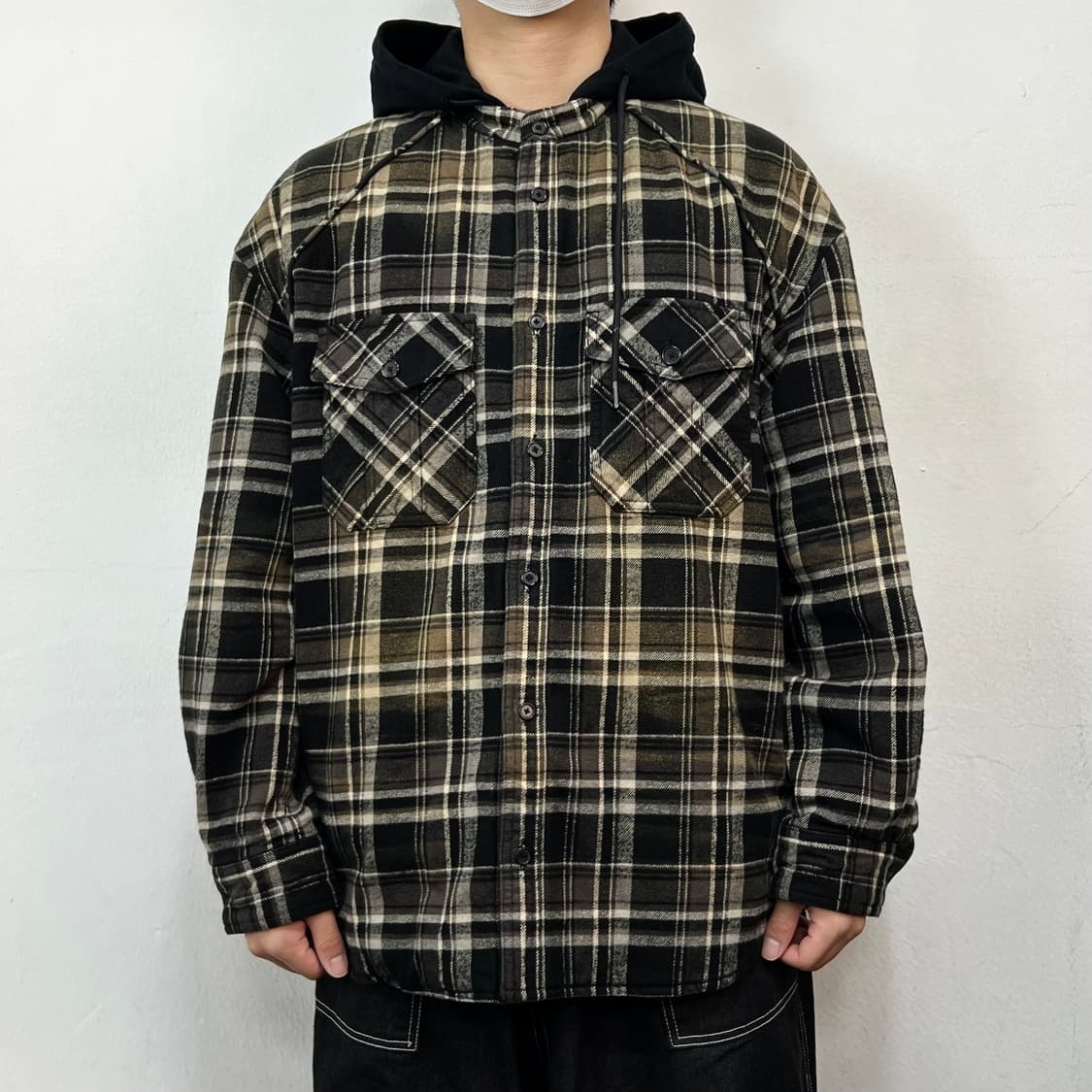 JUUN.J 준지 24FW 후디 레이어 체크 셔츠 상품이미지3