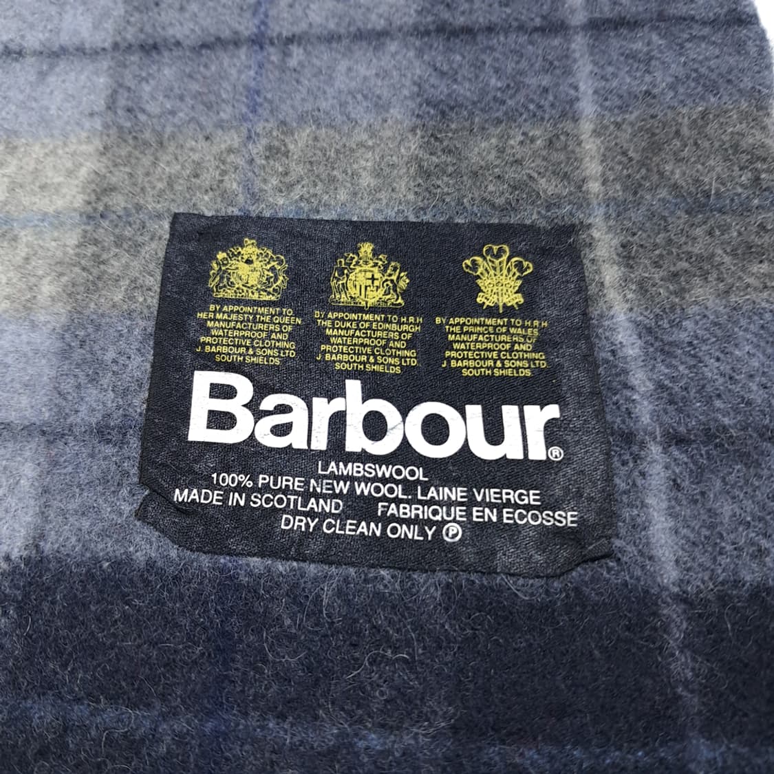 MX500 바버 90s 스코틀랜드판 램스울 타탄체크 머플러 목도리 상품이미지4