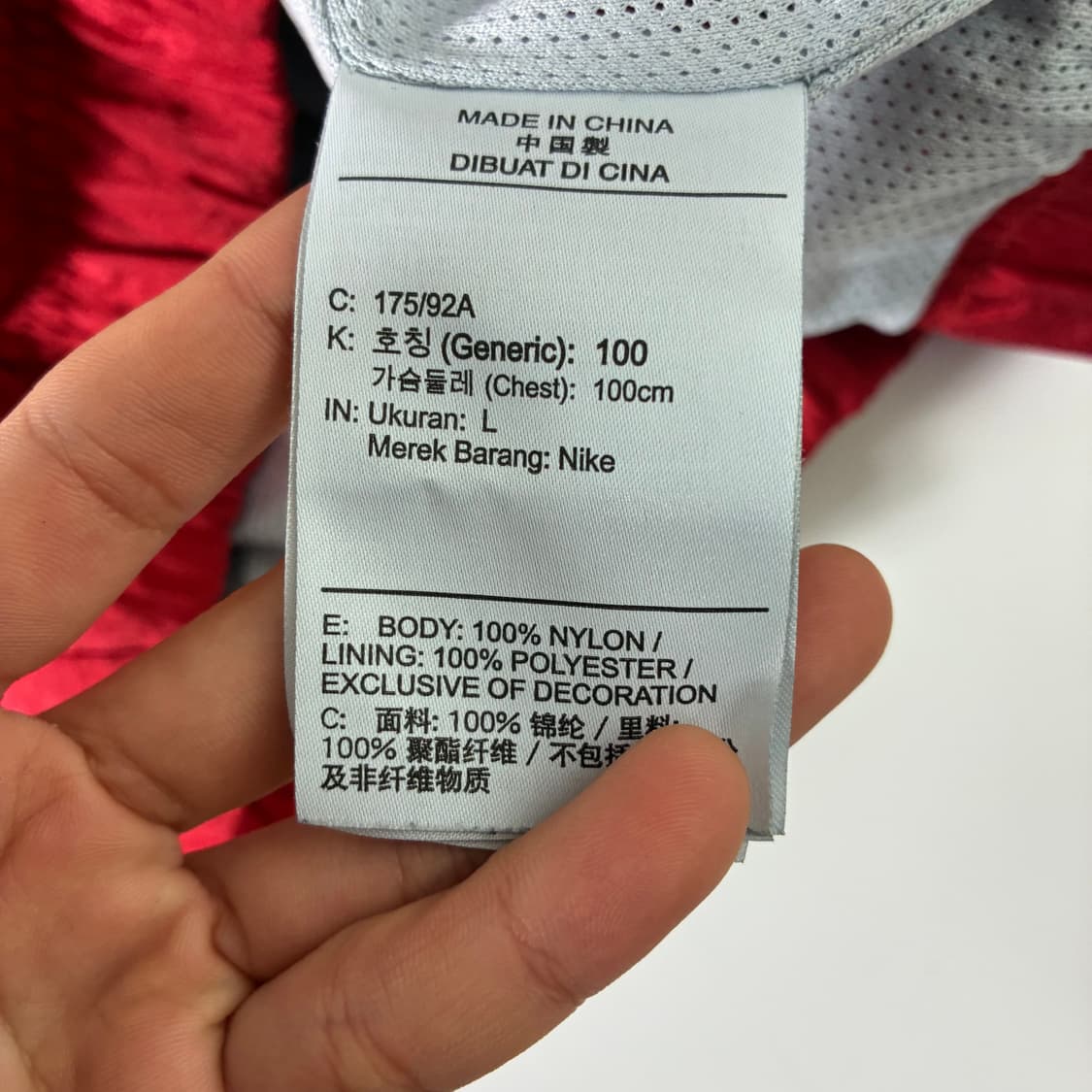 Nike  나이키 더블 스우시 우븐 레드 아노락   상품이미지6