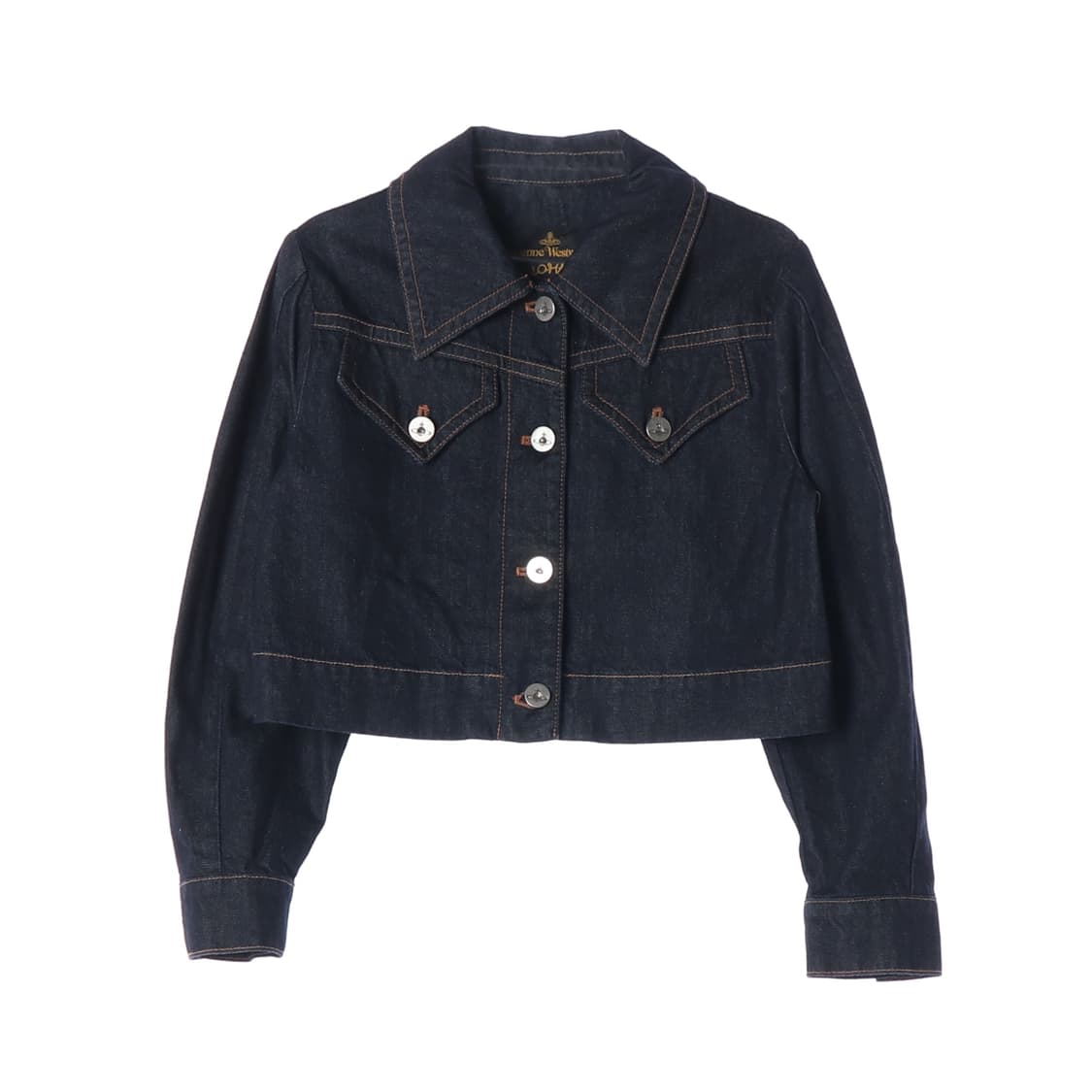 (새상품)[S]비비안 웨스트우드 진청 크롭 청자켓 데님재킷
 상품이미지1