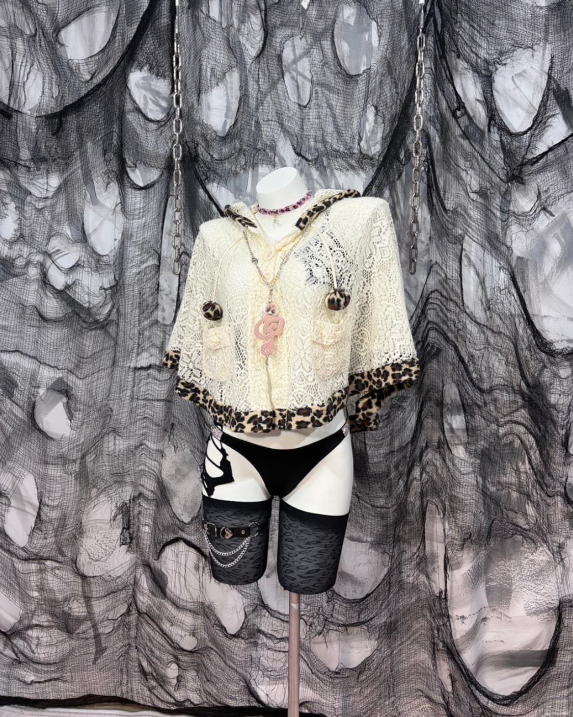 mori Leopard mash hoodie cape 상품이미지3