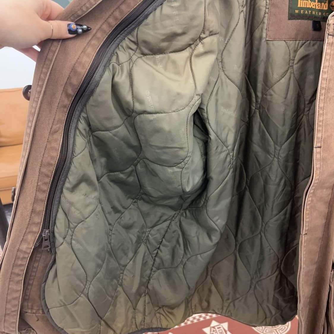 팀버랜드 빈티지 웨더기어 퀄팅 내피 카고 워크 자켓 S C08742 상품이미지5