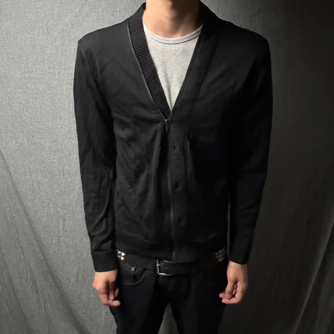 우영미 니트 집업 자켓 상품이미지4