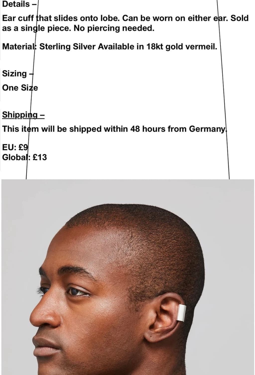 (OS) 레텔앤볼브 피터 실버 이어커프 상품이미지10