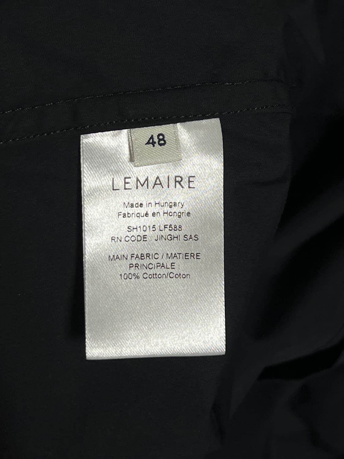 르메르 23ss 트위스트 셔츠 블랙 48 상품이미지6