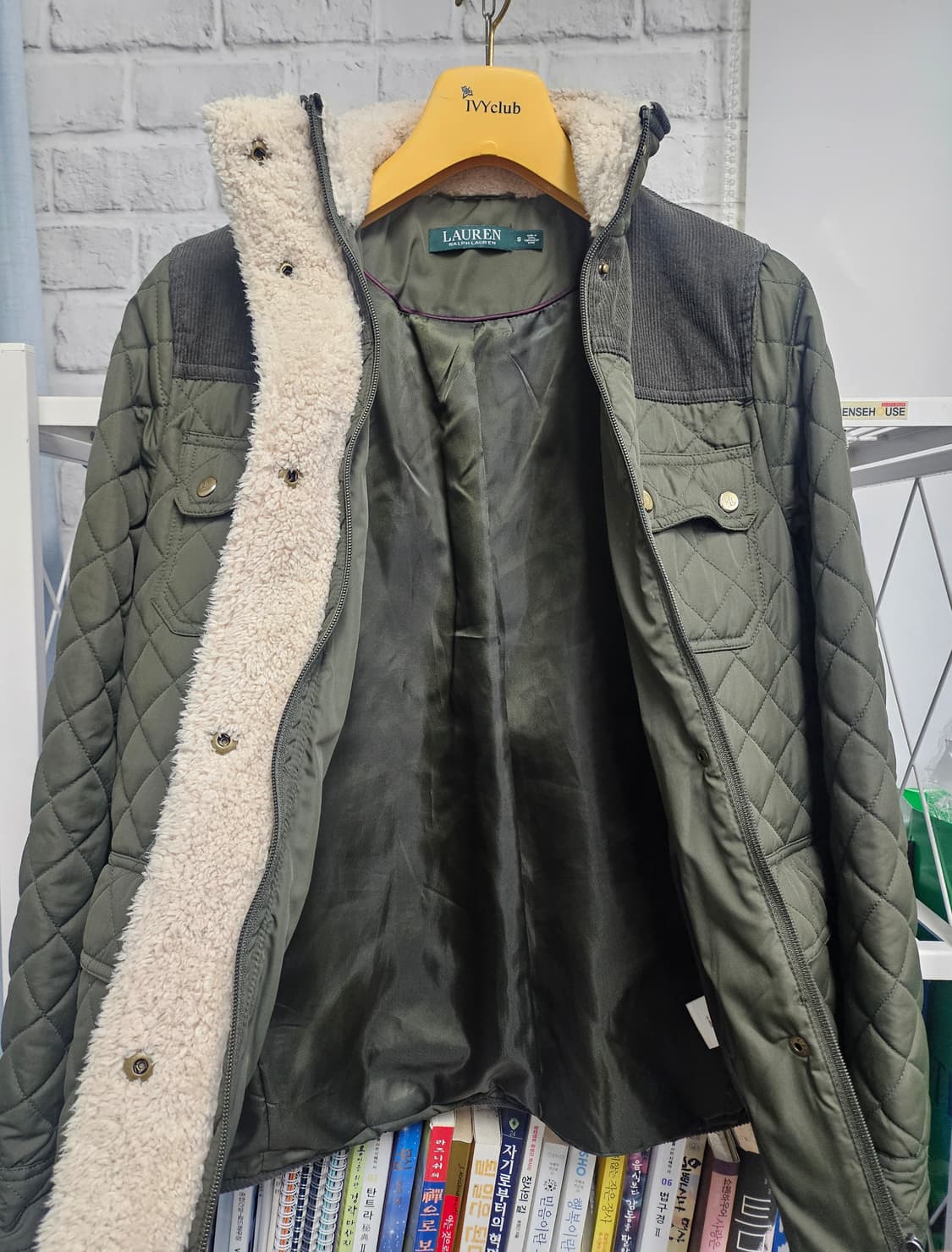 로렌랄프로렌 여성 누빔자켓 S 카키 퀼팅자켓 WL84 상품이미지5