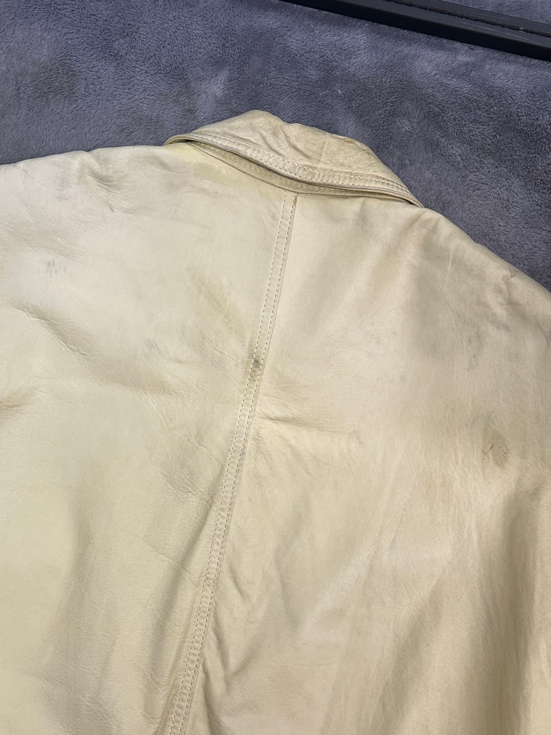 80s HUGO BOSS 레더 트러커 자켓 XL 상품이미지6