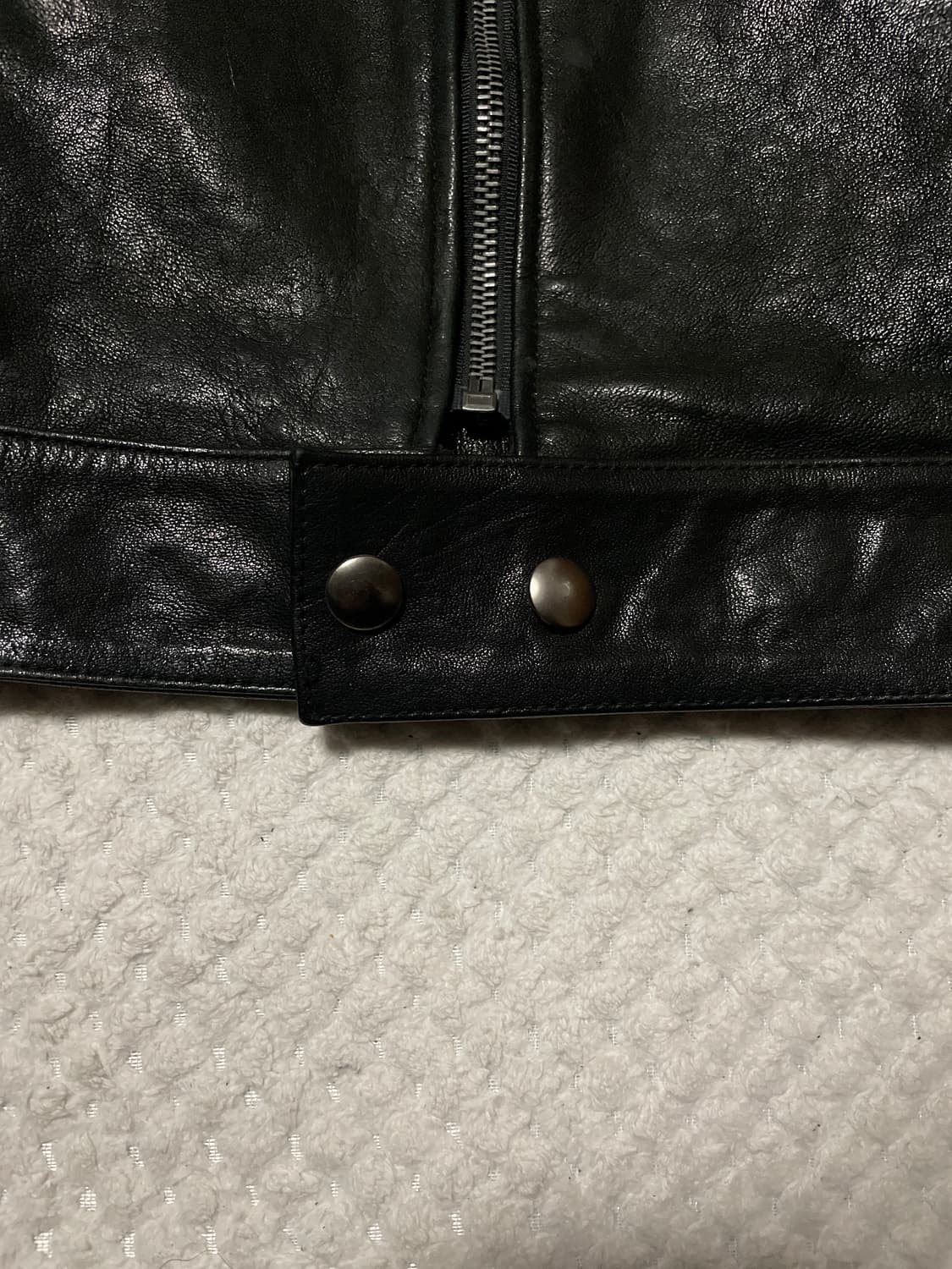 광희시장 웨스턴 무드 램스킨 양가죽 바이커 레더 자켓 상품이미지5