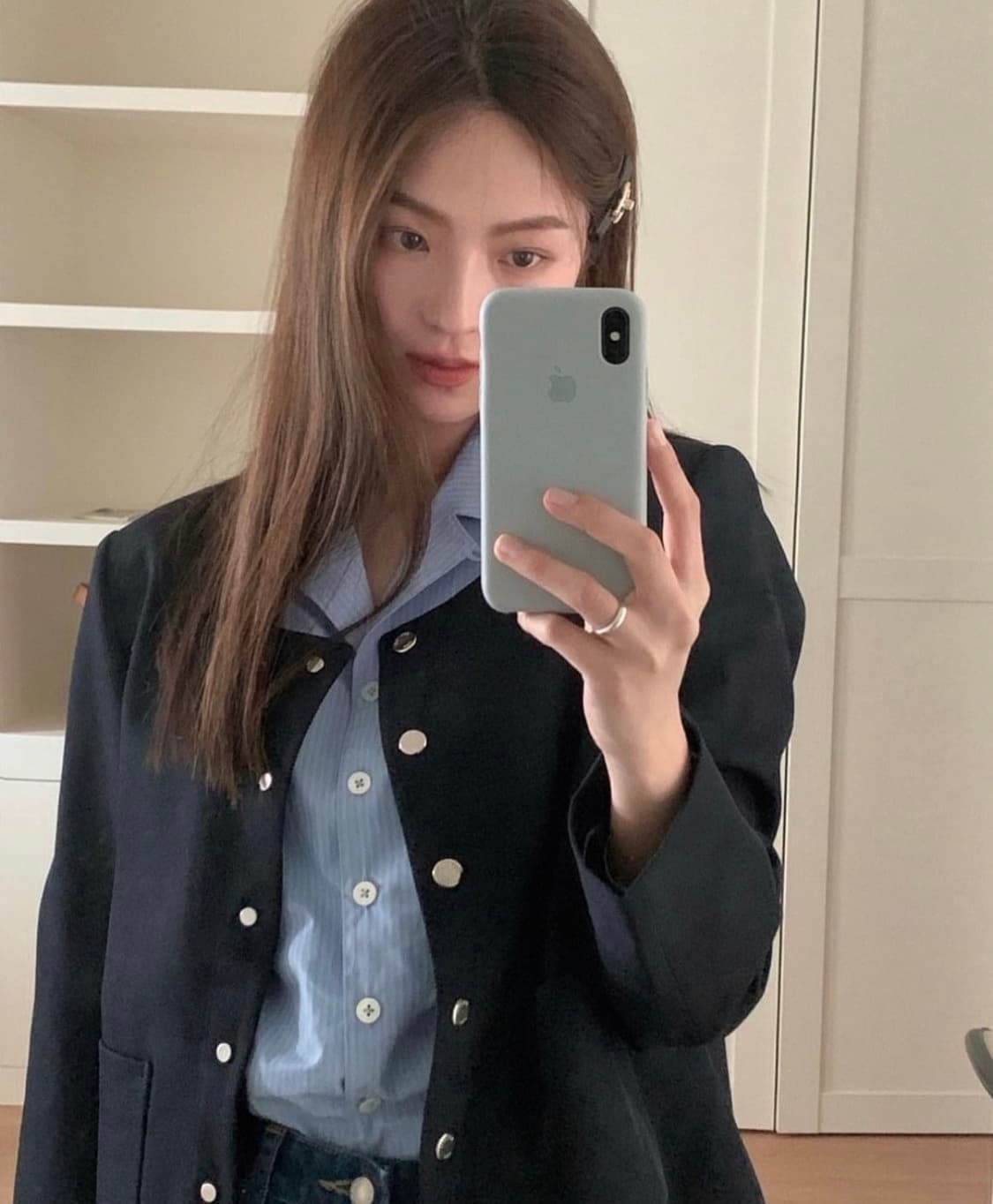 GED 게드 스냅 버튼 트위드 자켓 상품이미지5