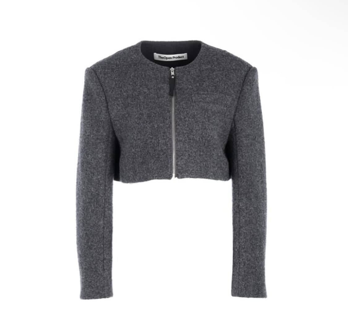 더오픈프로덕트 알파카 크롭 자켓 상품이미지4