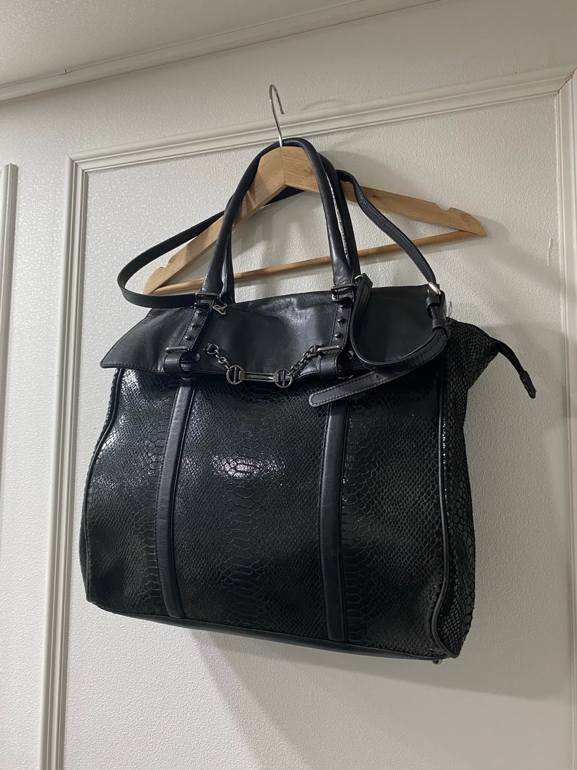 DOHO-Python Leather over-size Bag 상품이미지1