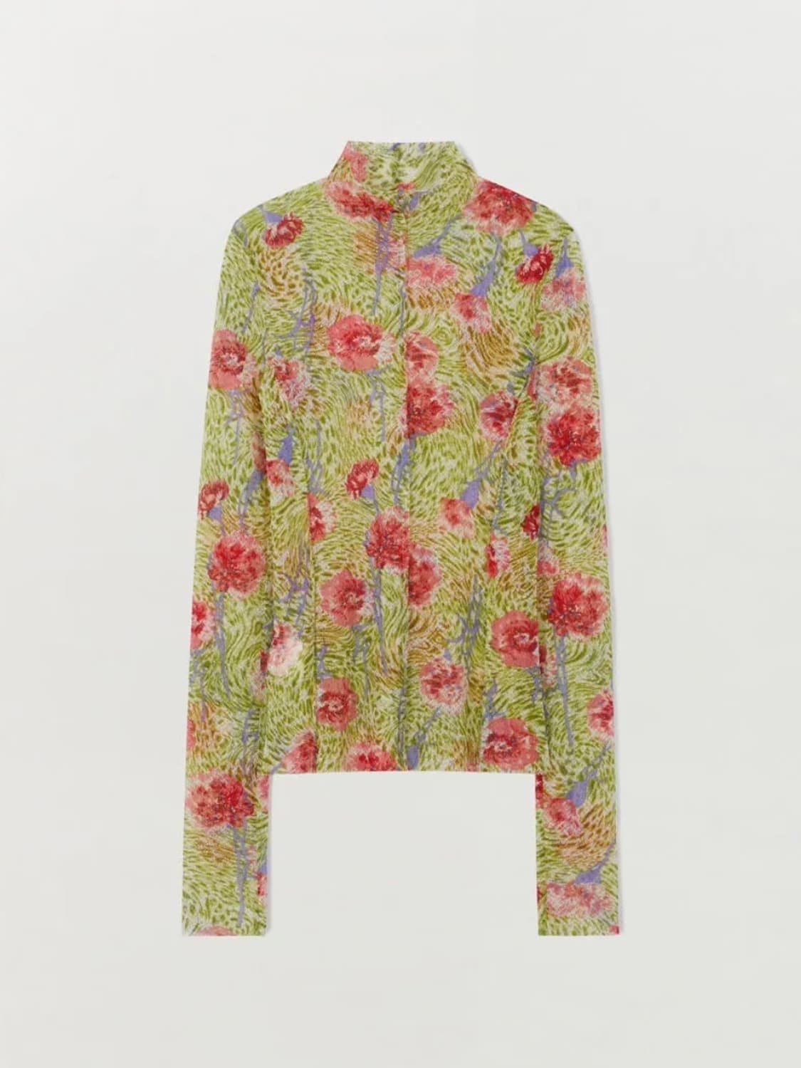 잉크 SOL Floral-Print Mockneck Top 상품이미지1