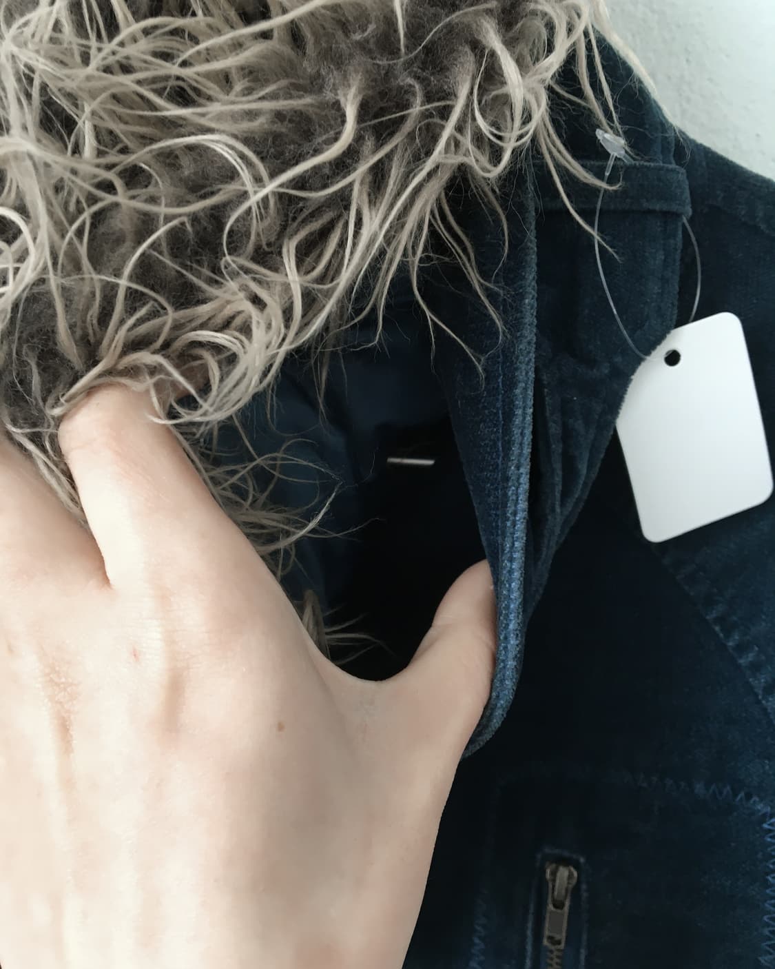 Fake fur collar high neck jacket 상품이미지5