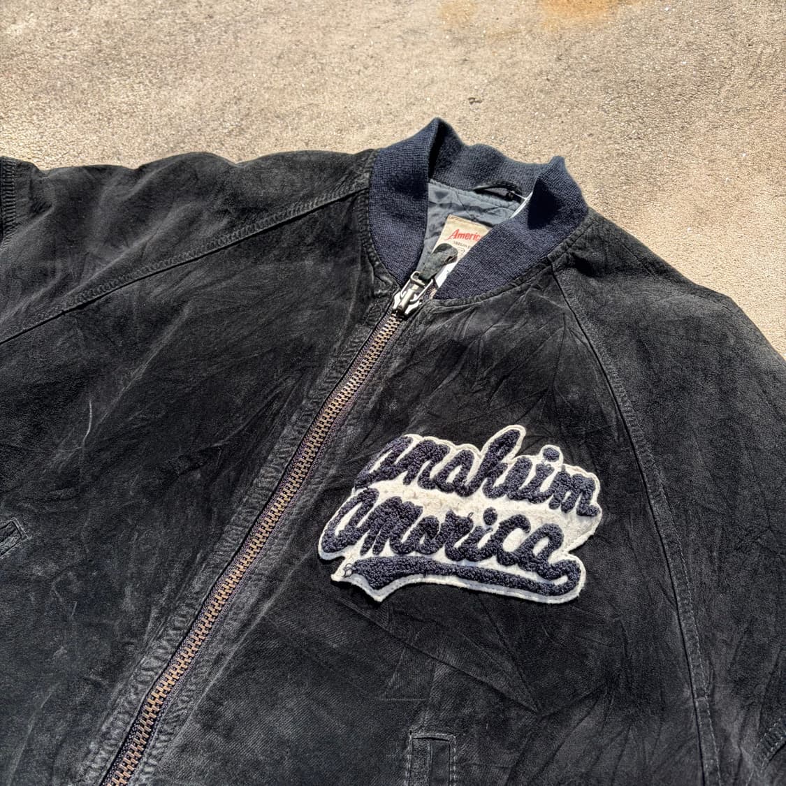 90s USA ANAHEIM 빈티지 스웨이드 자켓 L 상품이미지4