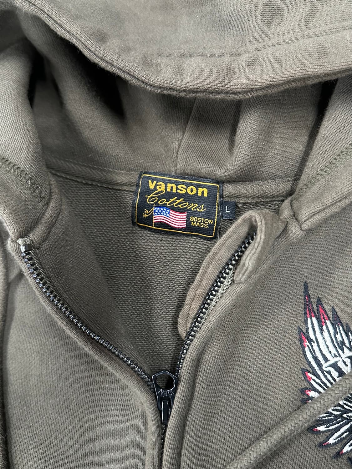 벤슨 자수 후드 집업 상품이미지5