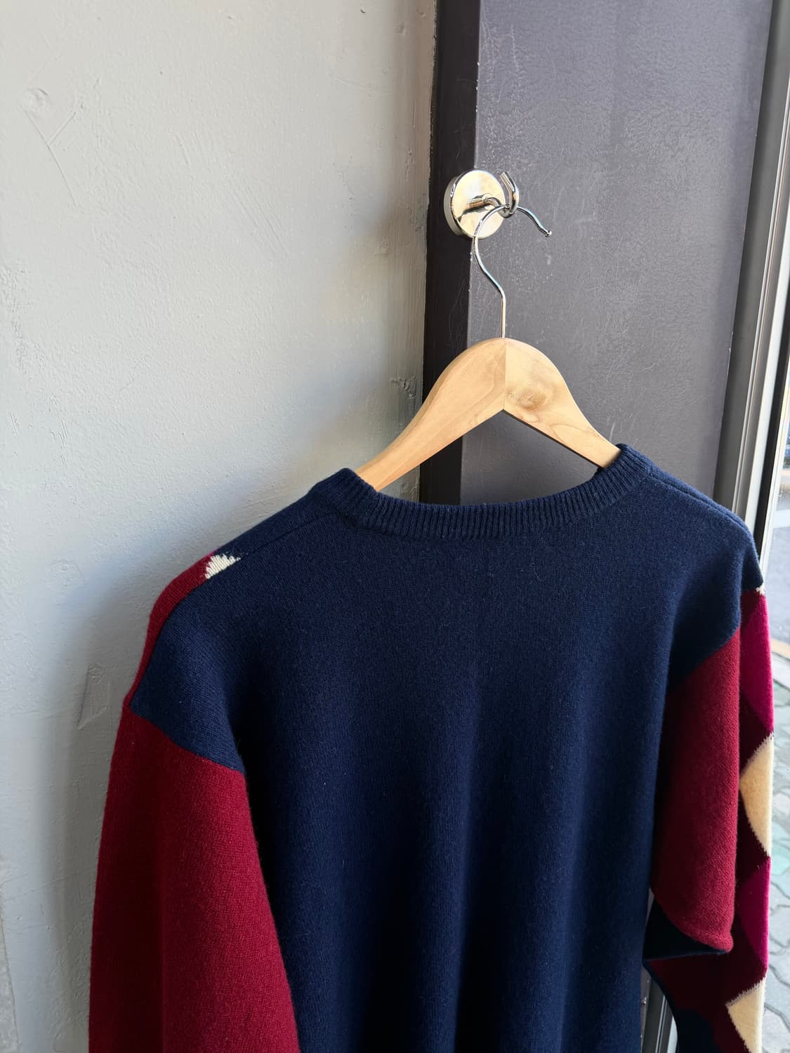 100/ 버버리 아카이브 버진울 아가일 니트 스웨터 상품이미지6