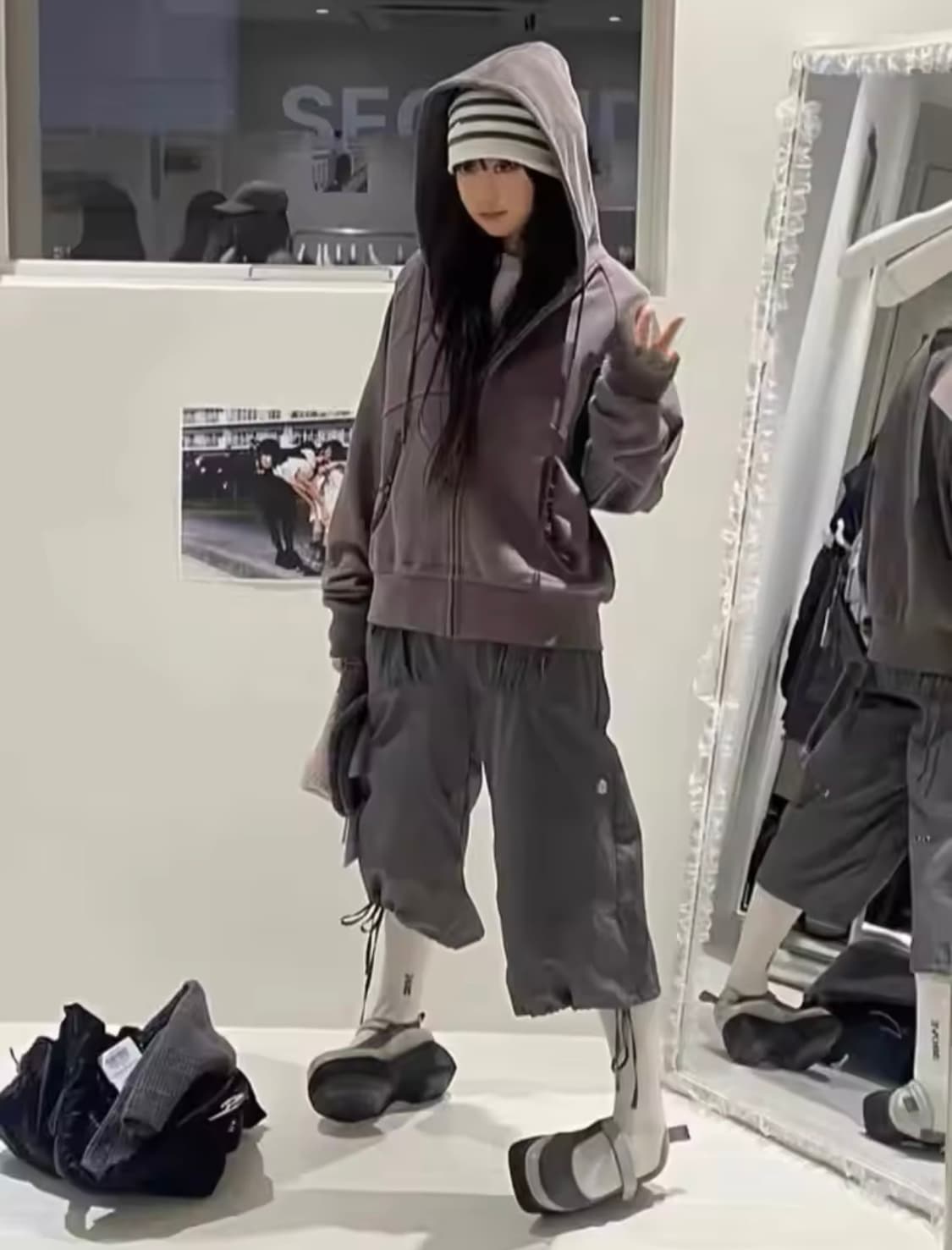 코이세이오 Front Pocket Pants gray 상품이미지2