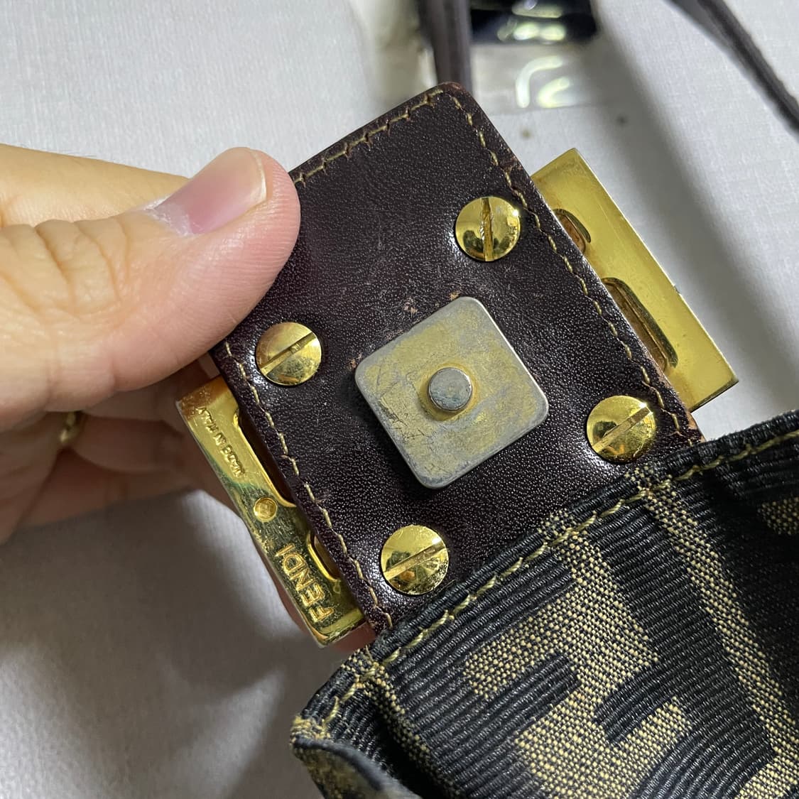 빈티지 펜디 FF 주카패턴 맘마숄더백 상품이미지10