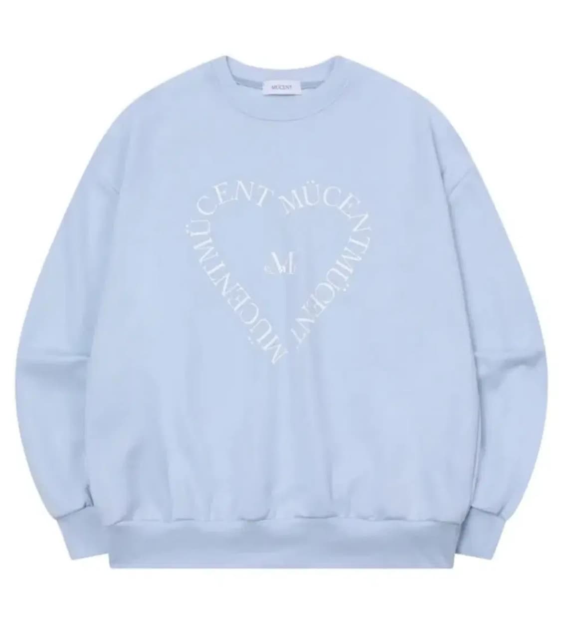 무센트 하트 레터링 롱슬리브 맨투맨 상품이미지1