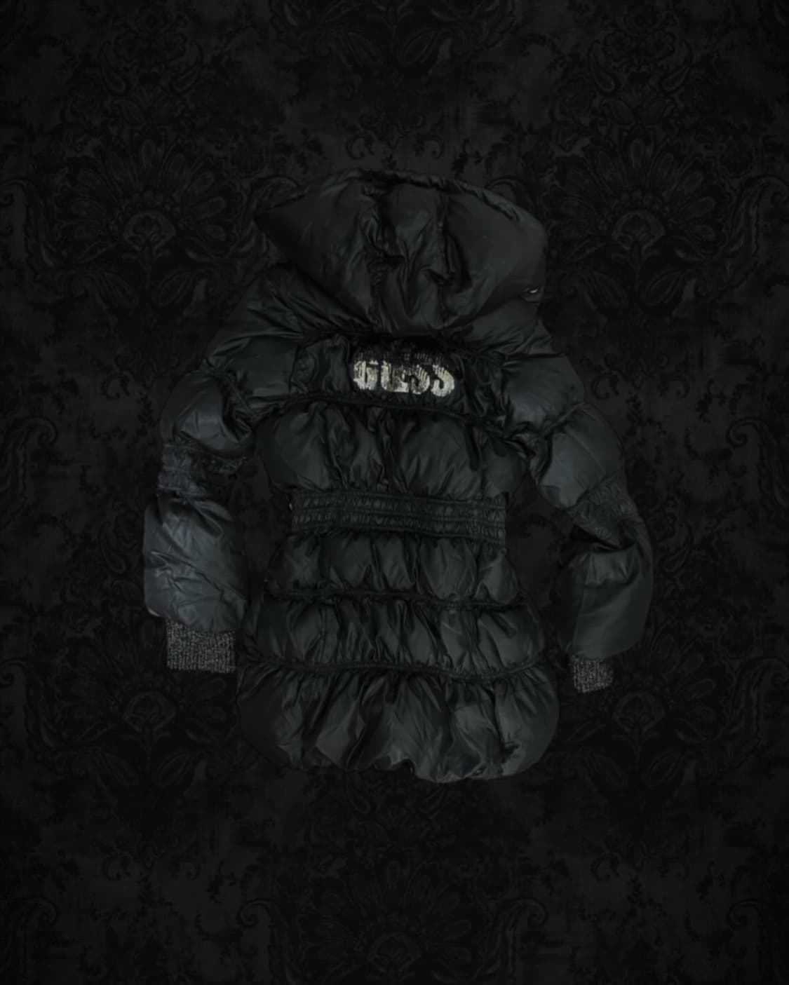 Guess Spangle Black Midi Padded Jacket 상품이미지2