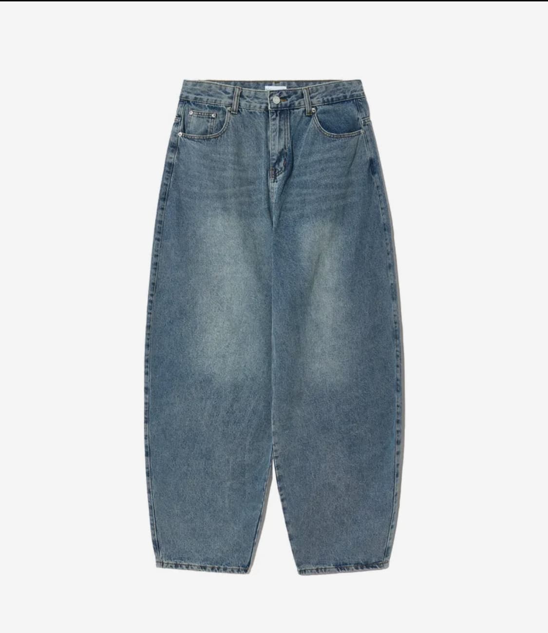 스탠다드에러 87-STAN047 벌룬핏 워싱 와이드 데님팬츠 빈티지 블루 상품이미지4