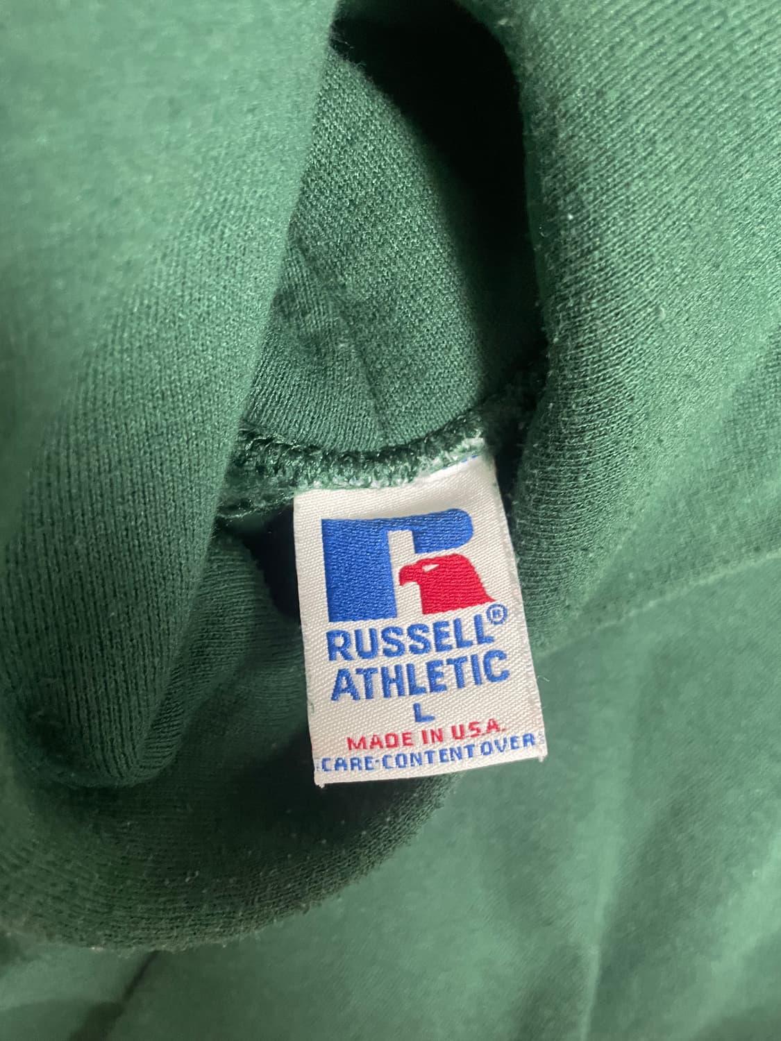 미제 90s 러셀 후드 그린 상품이미지2