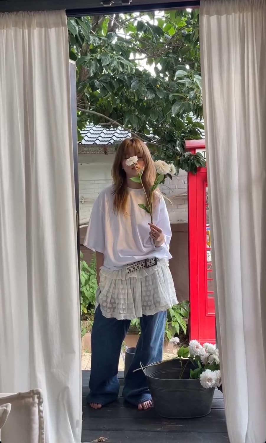 데어드 raw edge coin dote tutu skirt 상품이미지4