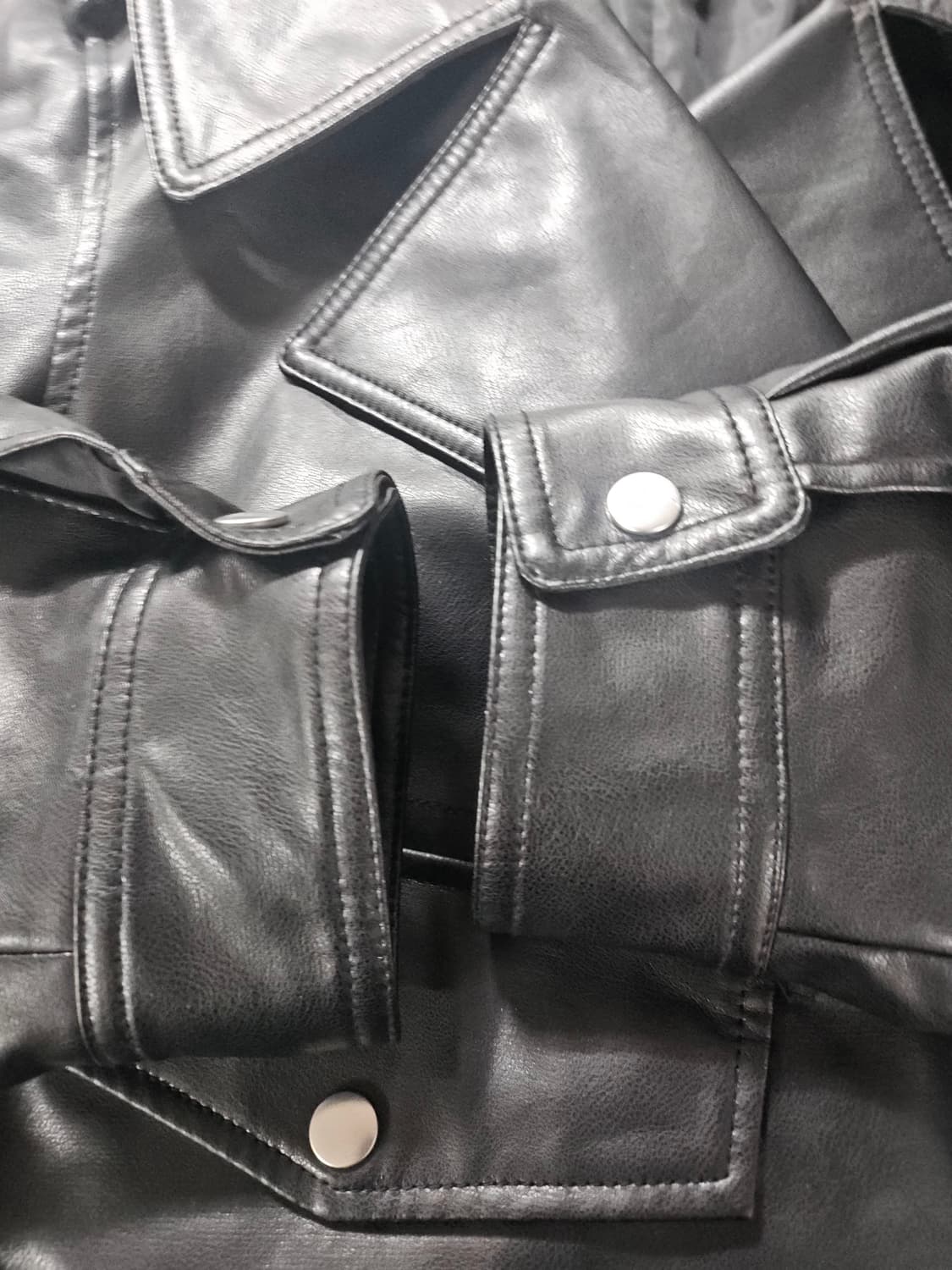 MIXXO 크롭 인조가죽 자켓 L 상품이미지3