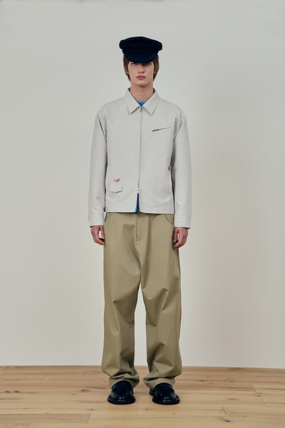 (L) Stu 스트라이프 아이보리 자켓 상품이미지1