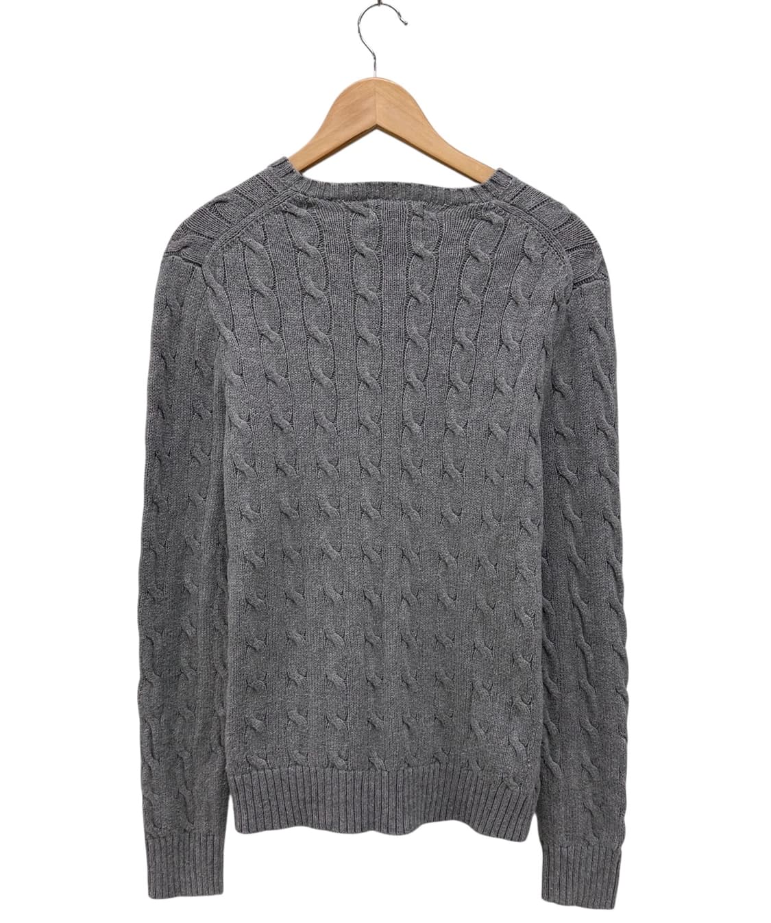 폴로 꽈배기 케이블 니트 웜그레이 (S) 상품이미지9