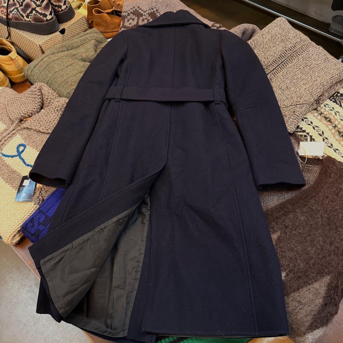 이바나헬싱키 핀란드 생산 유럽 브랜드 스티치 코트 XS 44 상품이미지4