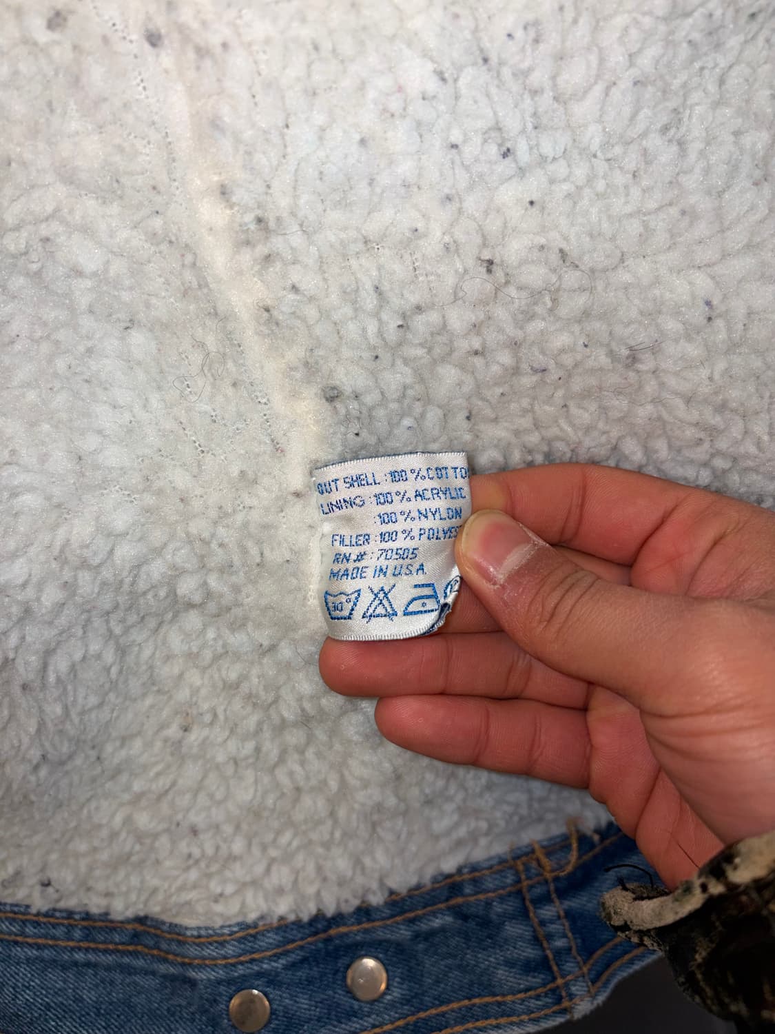 90‘s Camel Cigarettes Sherpa line denim  상품이미지10