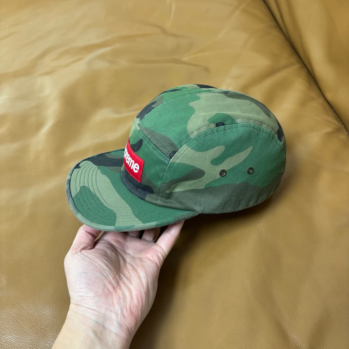 슈프림 캠프캡 모자 박스로고 우드랜드 카모 상품이미지4