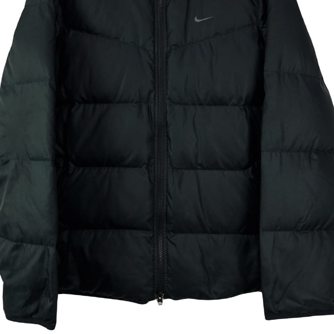 [나이키] 로고 자수 덕다운 후드 패딩 블랙 M18377 상품이미지5