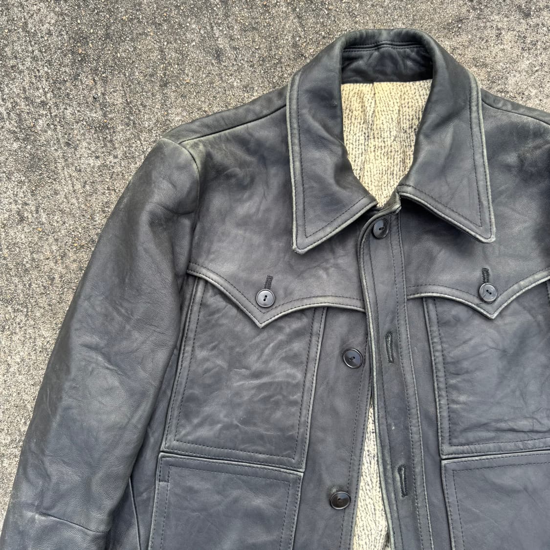 [M] 07aw Number Nine 넘버나인 웨스턴 레더 자켓 상품이미지5