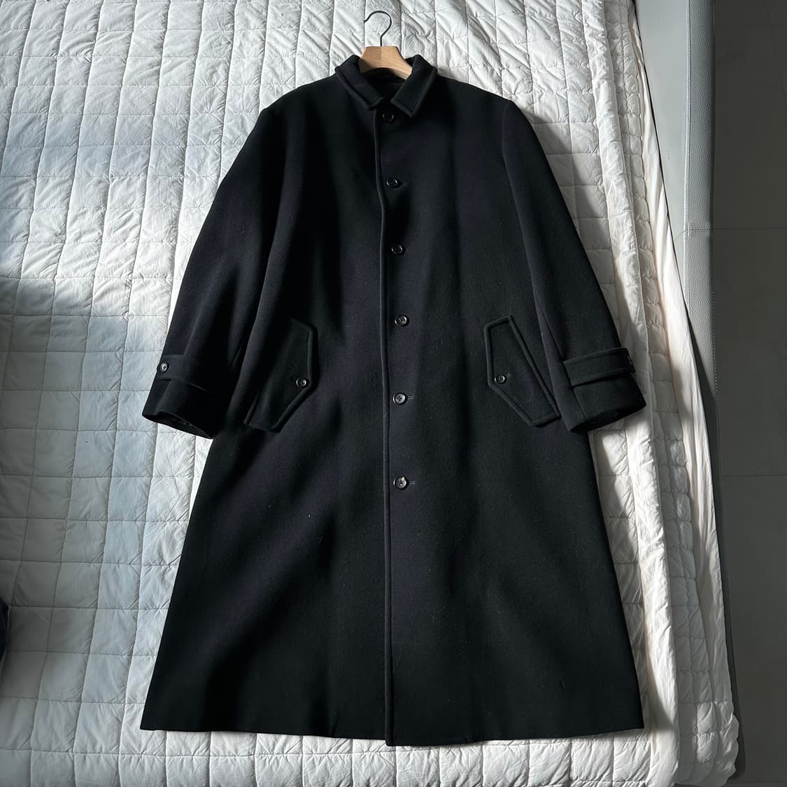 09fw 요지야마모토 뿌르옴므 멜튼울 버튼다운 코트 상품이미지2