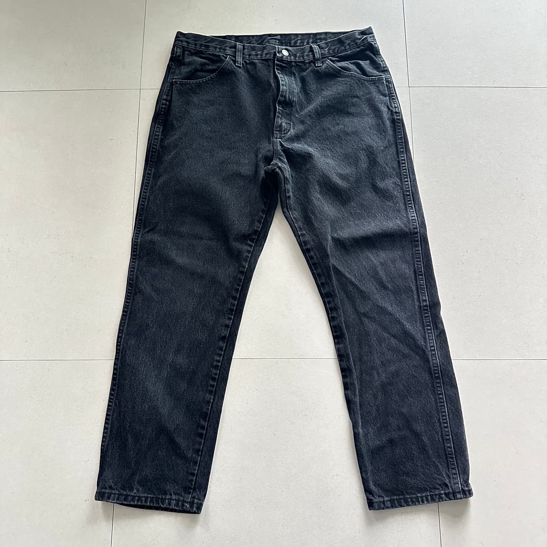 빈티지 러슬러 RUSTLER 흑청 데님 팬츠 38x29 상품이미지1