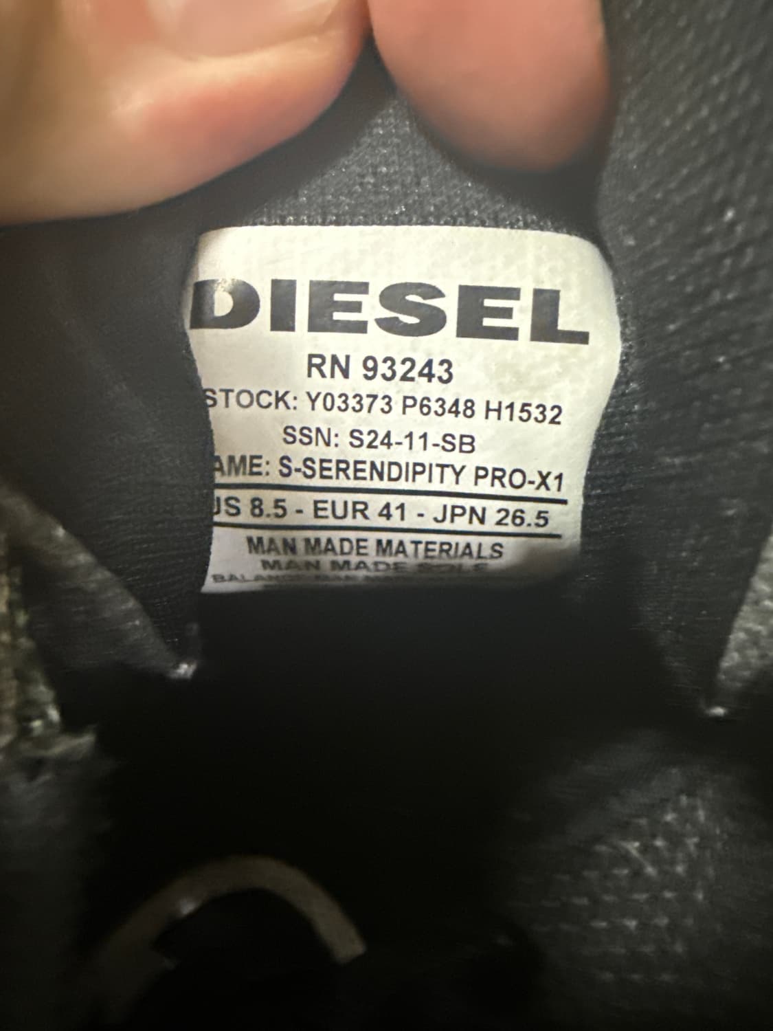 Diesel S-Serendipity Pro-X1 데님 운동화 265 상품이미지3