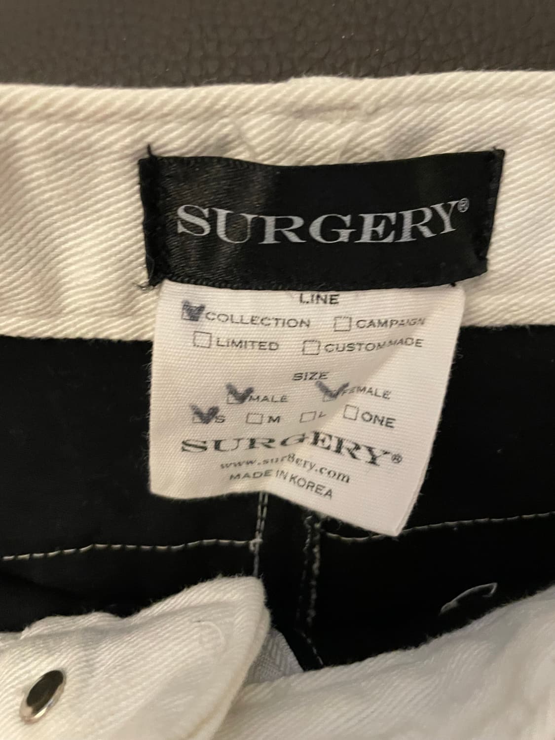 써저리 30도 데님 화이트 S 상품이미지4