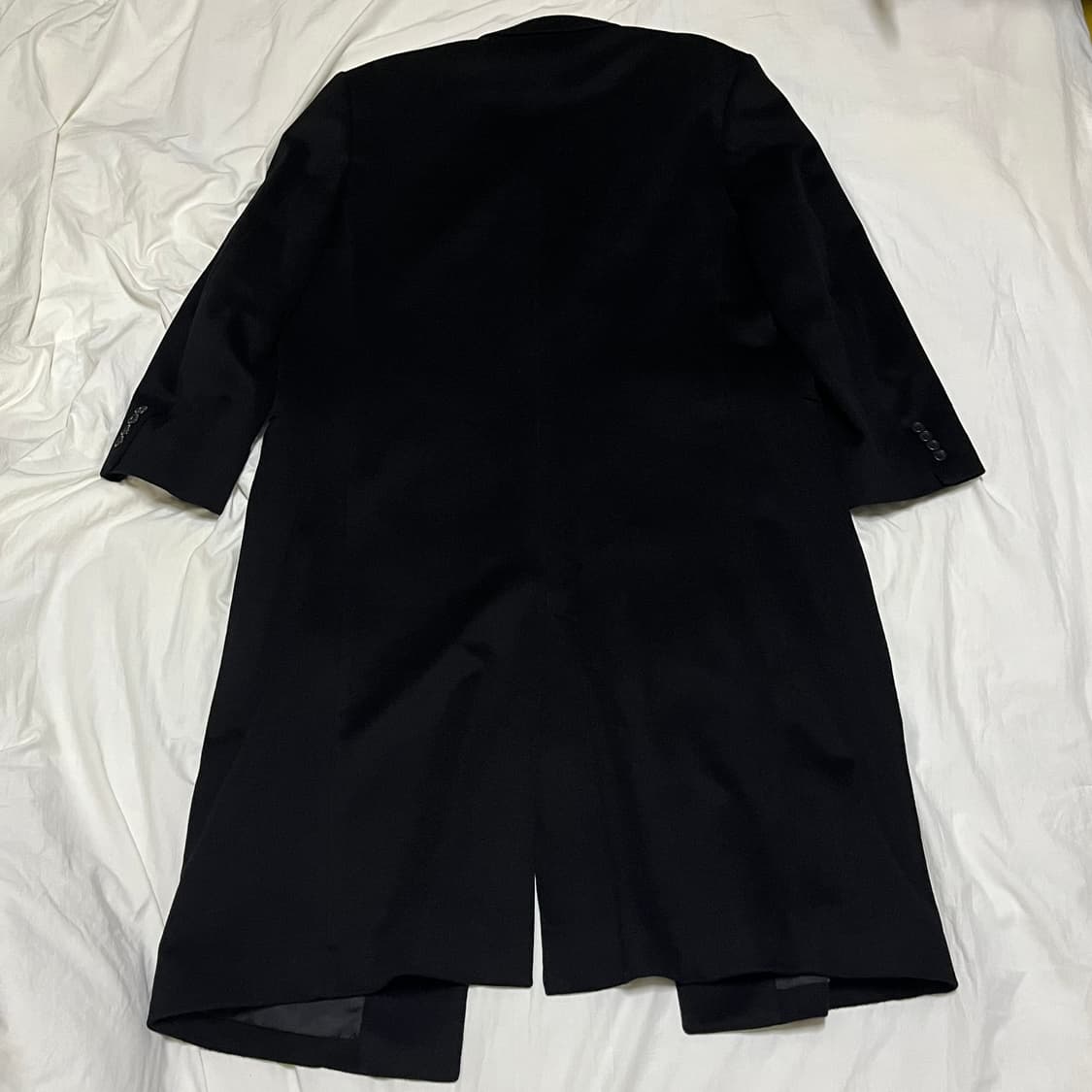 빈티지 ) 퓨어캐시미어 블랙 롱코트 상품이미지4