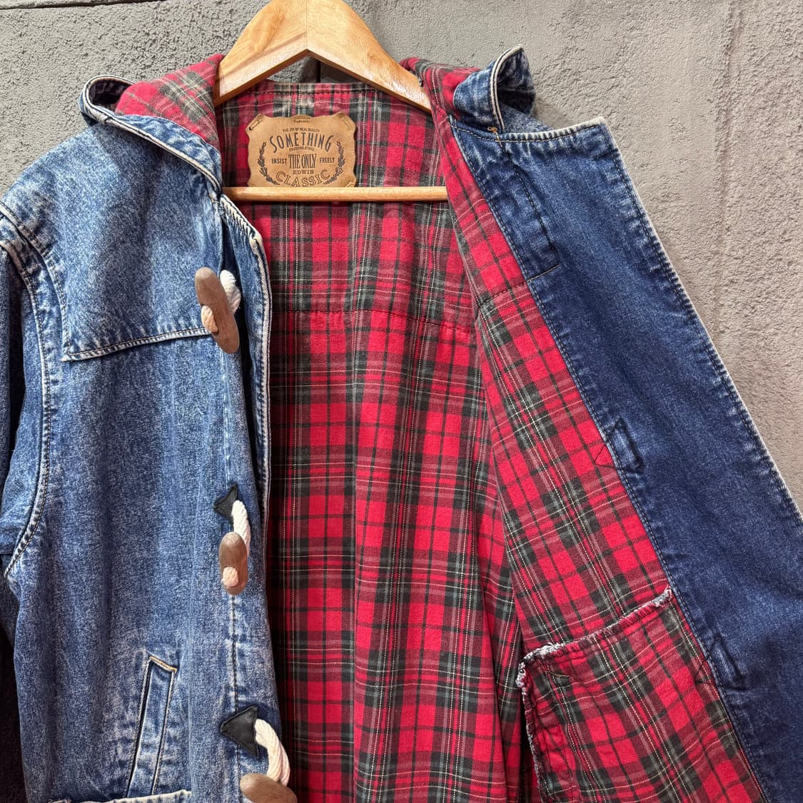 90s 에드윈 제팬 데님 헌팅 덕 코트 (L)   상품이미지4