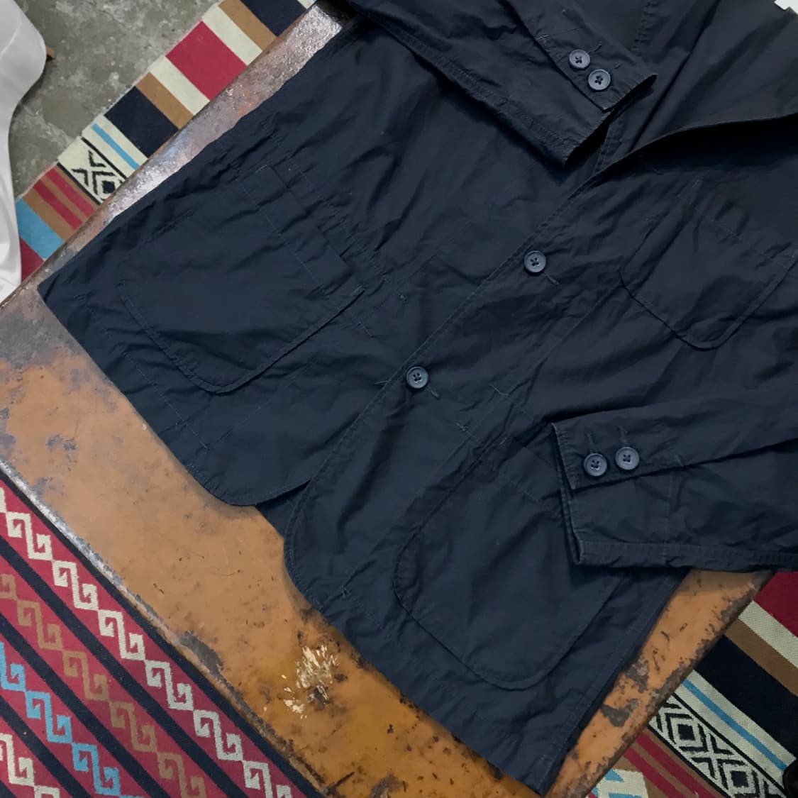 빅존 딥 네이비 쓰리버튼 코튼 블레이저 자켓 남성 102 여성 프리사이즈 상품이미지3